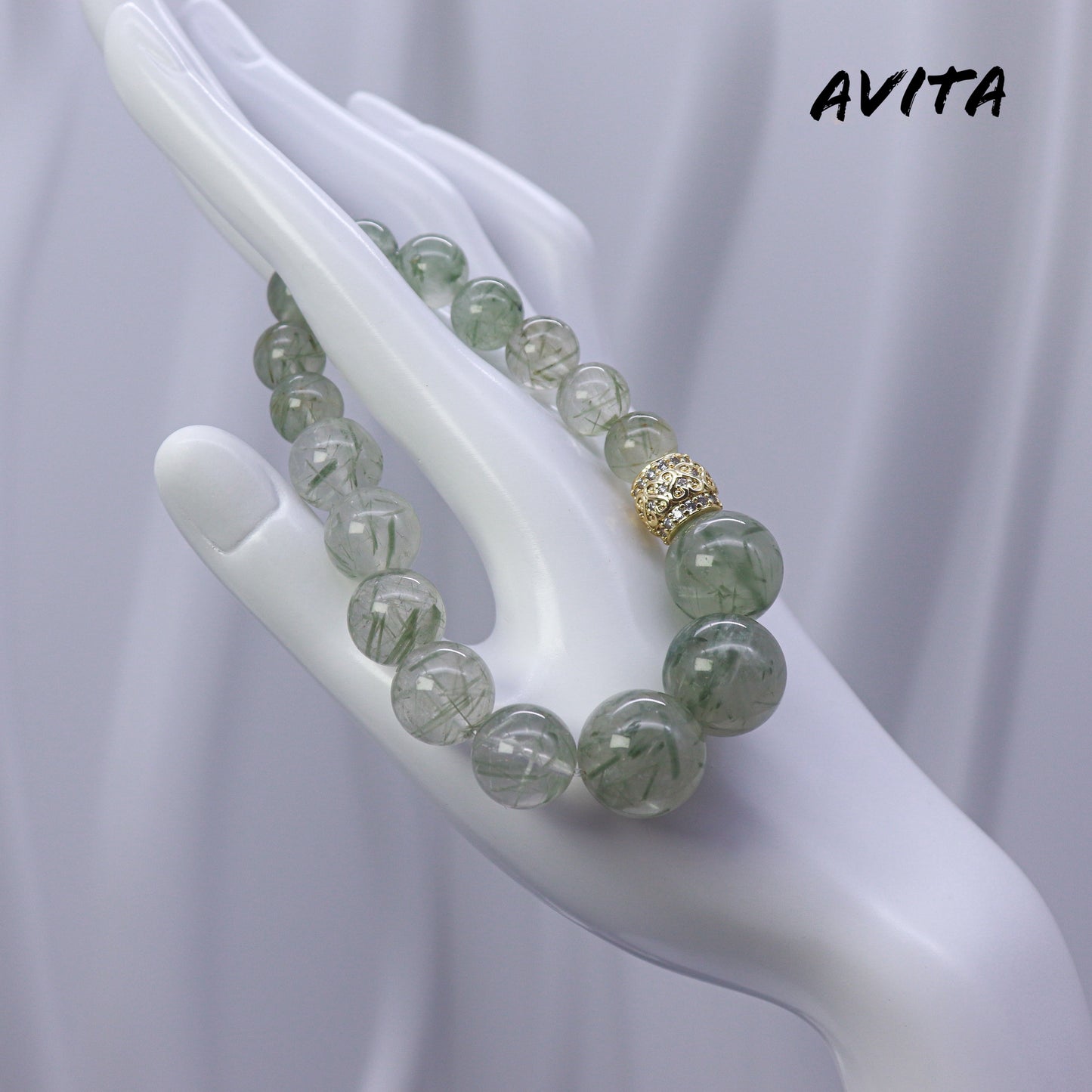 AVITA Destiny 20% OFF Natural Prasem Quartz Bracelet Jewelry For Elevating Your Career