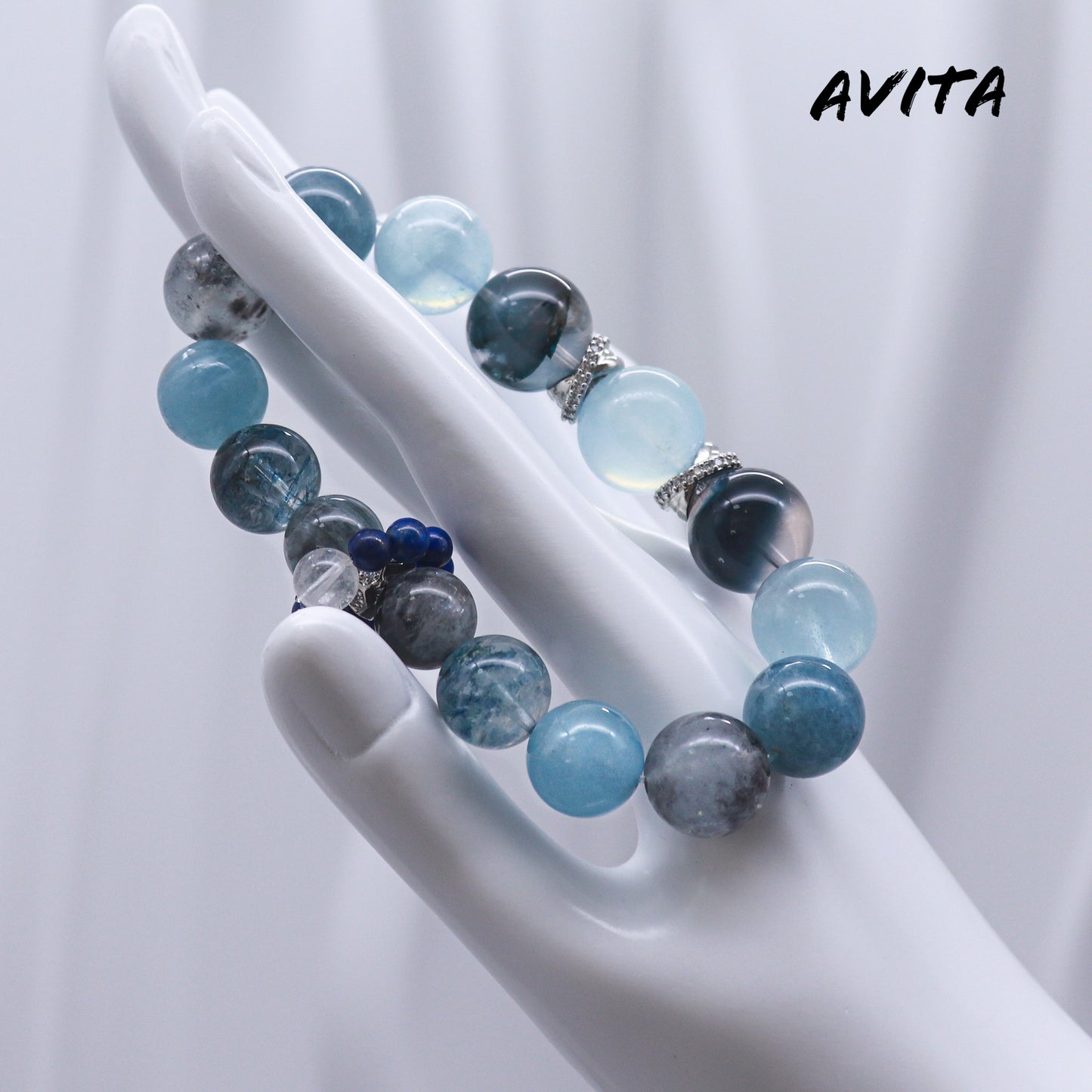 AVITA Blue Galaxy 20% OFF Natural Aquamarine Bracelet Jewelry For Elevating Your Courage and Confidence