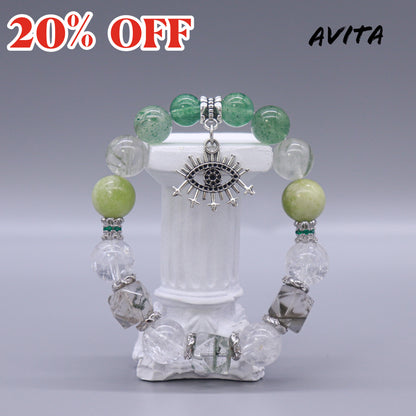 AVITA Key Opinion Leader 20% OFF Natural Prasem Quartz Bracelet Jewelry For Elevating Your Career