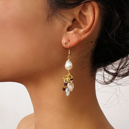 AVITA Elegant Life 60% OFF Clear Topaz Handmade Crystal Earrings For Emotionally Stable