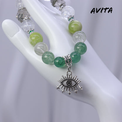 AVITA Key Opinion Leader 20% OFF Natural Prasem Quartz Bracelet Jewelry For Elevating Your Career