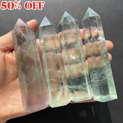 AVITA Green Fluorite 1 PC Crystal Column 50% OFF