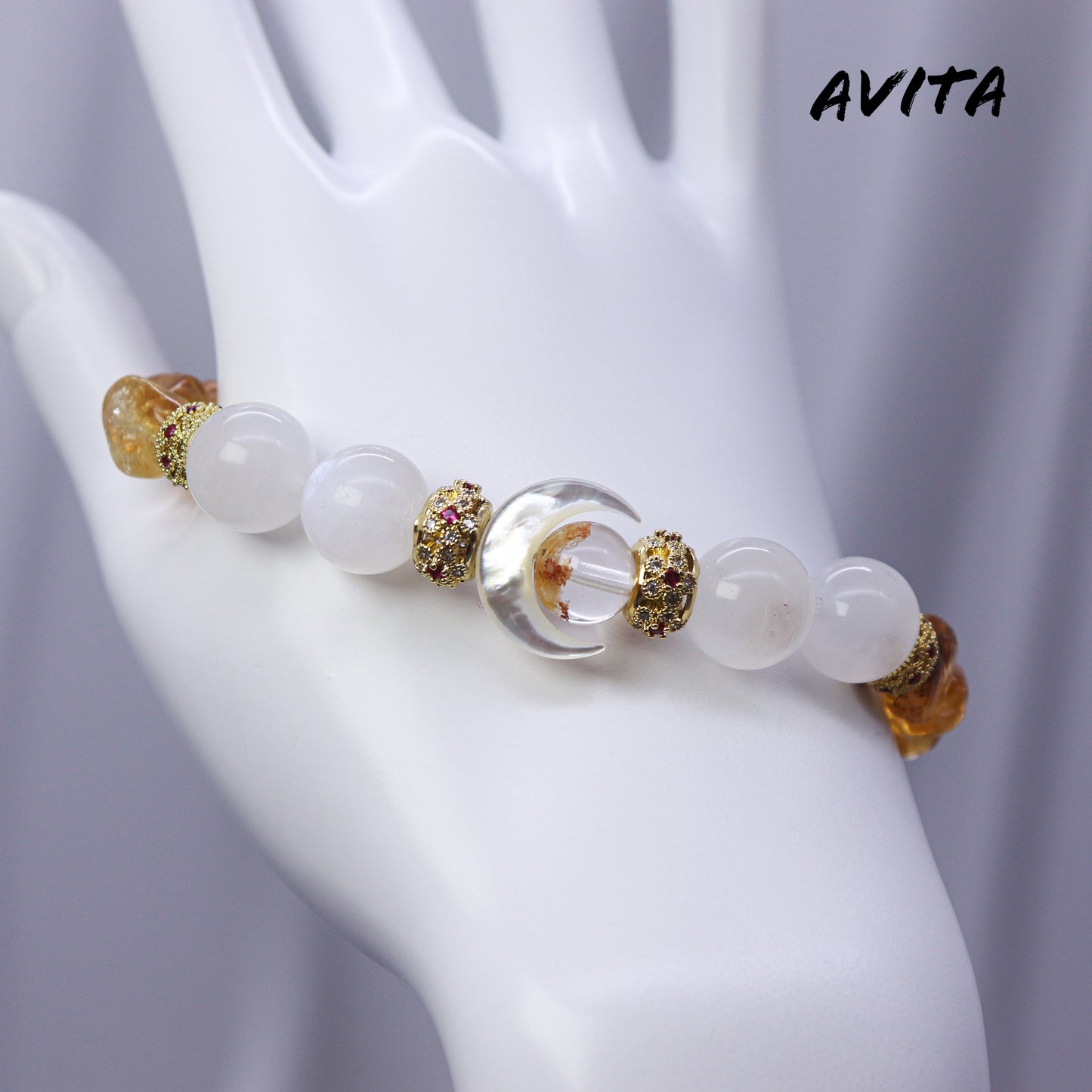 AVITA Moonlight Queen 15% OFF Natural Citrine Bracelet Jewelry For Energy Boost & Attracting Wealth