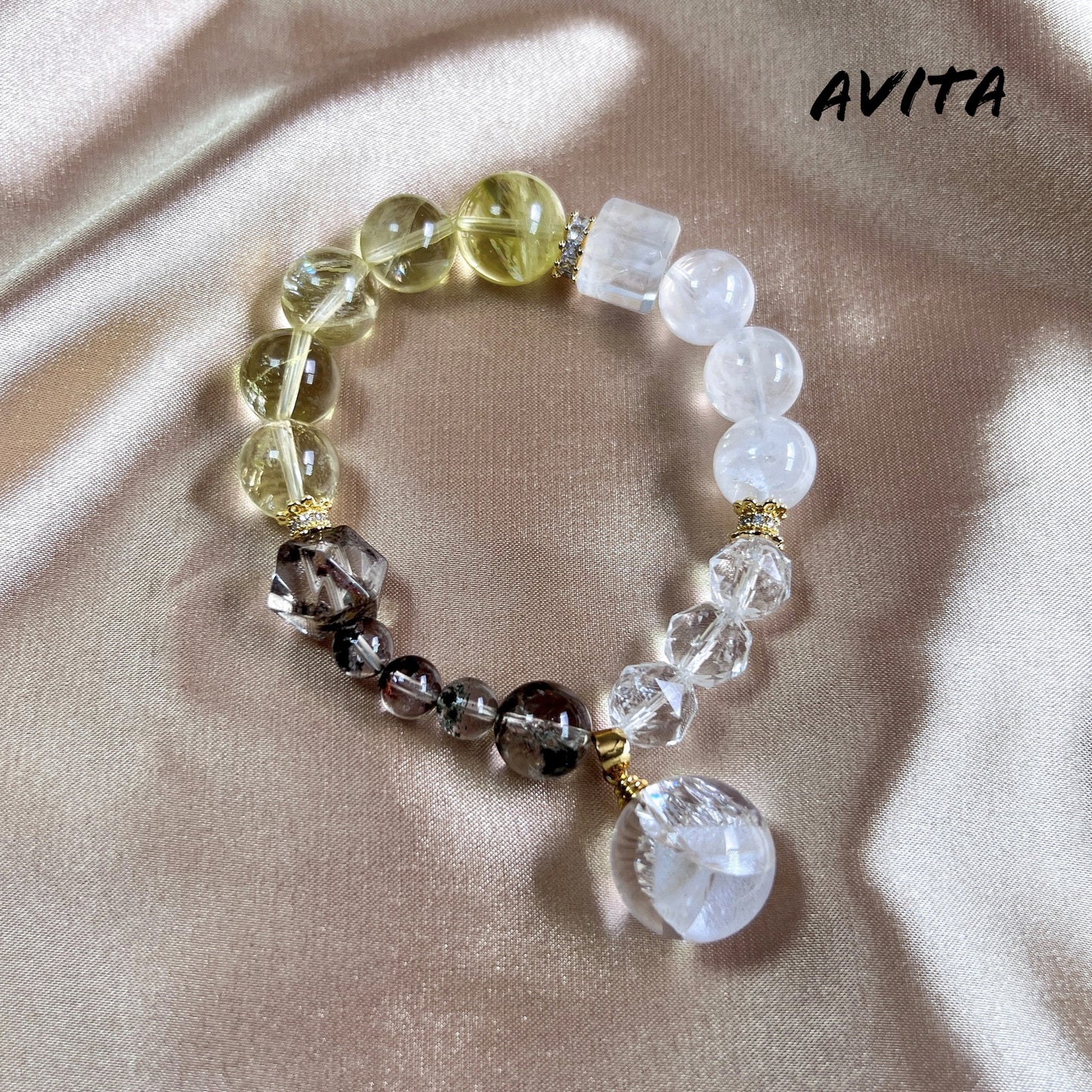 AVITA One Flower One World 25% OFF Natural Citrine Bracelet Jewelry For Energy Boost & Attracting Wealth