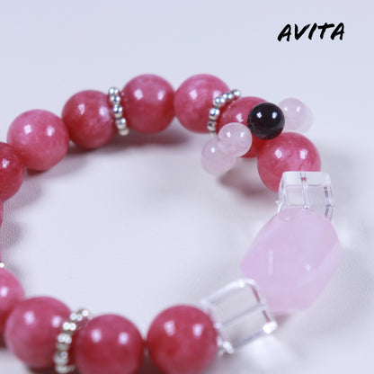 AVITA Barbie Love 20% OFF Natural Pink Crystal Bracelet Jewelry For Energy Boost & Attracting Love