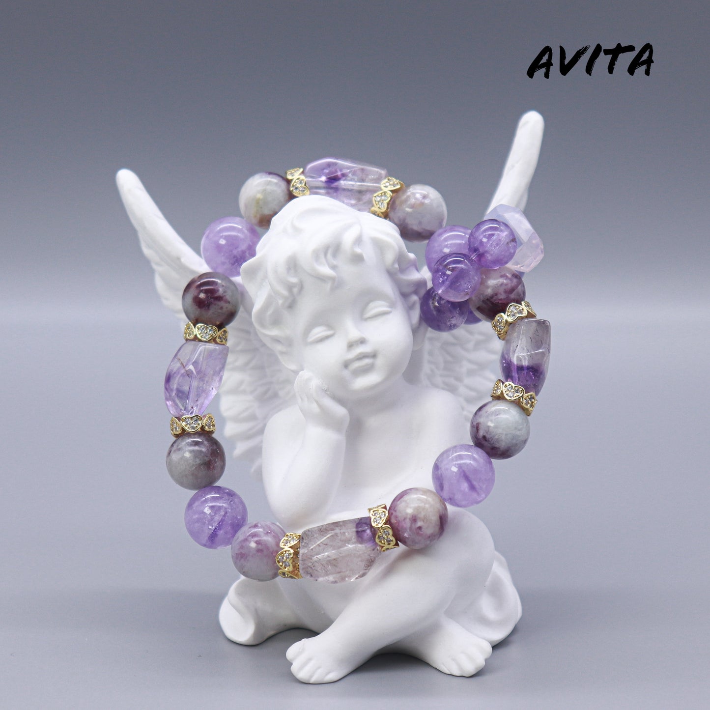 AVITA Secret Garden 20% OFF Natural Amethyst Bracelet Jewelry For Energy Boost & Attracting Wisdom