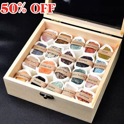 AVITA Natural Crystal Rough Ornament Ore Specimen 20 PCS Set Box